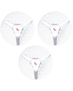 MikroTik RouterBOARD LHG 5 - outdoor klient, anténa 24,5 dBi, 7°, 802.11a/n, L3 (5GHz) - 3 pack