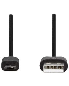 NEDIS kabel USB 2.0/ zástrčka USB-A - zástrčka micro-B/ černý/ bulk/ 2m