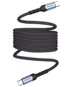 Swissten magnetický datový kabel samonavíjecí usb-c / usb-c 1 m