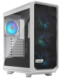 Fractal Design Meshify 2 Compact RGB White TG Clear Tint / Midi Tower / průhledná bočnice / bez zdroje / bílá