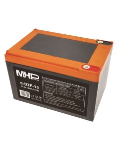 MHPower 6-DZF-15 Trakční gelová baterie 12V/15Ah, Terminál D1 - M5, Deep Cycle