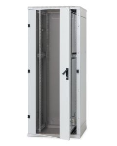 Stojanový rozvaděč 42U (š)600x(h)800 perf.dveře,polocylindr.vložka zámek, jedineč.klíč