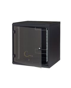Triton 19" rozvaděč jednodílný 9U/400mm, celoskleněné dveře, černý