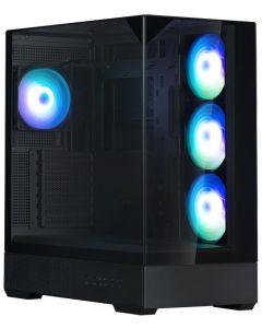 Zalman skříň P40 Prism Plus / midT / 4x120mm ARGB fan / 2xUSB 3.0 / USB-C / panoramatická / černá