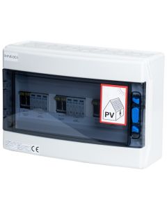 Solarmi DC3 osazený rozvaděč pro fotovoltaiku, 3x svodič, 3x odpojovač, pojistky, 3x15A, 1000V,