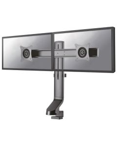 Neomounts FPMA-D860DBLACK /Držák displeje/na stůl/10-27"/svorka+průchodka/VESA 100X100/nosn.2x7kg/2 displeje/černý