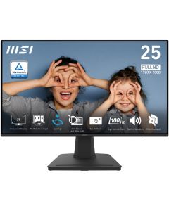 MSI PRO MP252/ 24"/ 1920x1080/ IPS/ 4ms/ 100Hz/ 300cd/m2/ 1300:1/ HDMI/ DP/ VESA/ černý