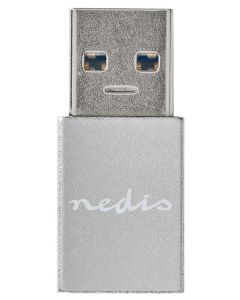 NEDIS PROFIGOLD USB-A/USB 3.2 Gen 1 adaptér/ USB-A zástrčka - USB-C zásuvka/ hliník/ stříbrný/ BOX