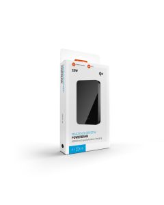 Powerbanka FIXED MagZen 10 Crystal s bezdrátovým nabíjením se standardem Qi2 a podporou MagSafe, 10 000 mAh, černá