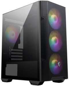 MSI skříň MAG FORGE M100R/ bez zdroje/ levé temperované sklo/ 4x 120 mm A-RGB fan/ 1x USB3.2/ černá