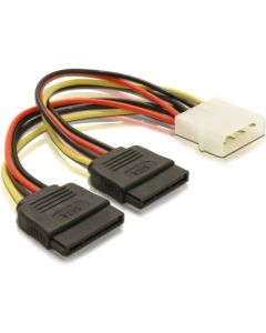 Delock Adaptér napájení z Molex 4-pin na 2x SATA 15-pin