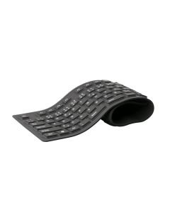 C-TECH klávesnice FK-01, gelová, flexibilní, černá, USB, CZ/SK