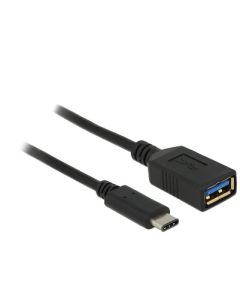 Delock adaptér SuperSpeed USB (USB 3.1, Gen 1) USB Type-C™ samec > USB Type A samice 15 cm  černý