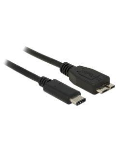 Delock kabel SuperSpeed USB 10 Gbps (USB 3.1, Gen 2) USB Type-C™ samec > USB type Micro-B samec 0.5 m černý