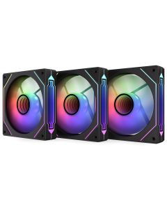 Krux ventilátor Corvus 120 Reverse ARGB KIT / 3x120 mm ARGB fan / infinity mirror efekt