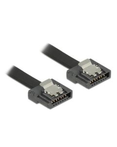 Delock kabel SATA FLEXI 6 Gb/s 30 cm černý kovová spona