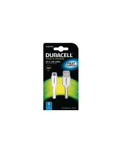 Duracell - napájecí a synchronizační kabel pro Micro USB zařízení 1m - bílý