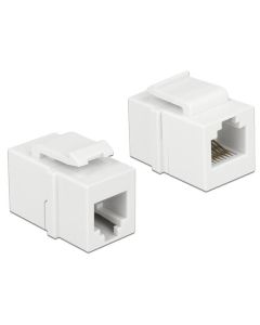 Delock Keystone Modul RJ12 samice > RJ12 samice Cat.3 bílý