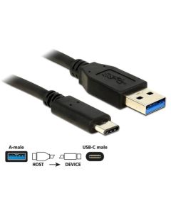 Delock Kabel SuperSpeed USB 10 Gbps (USB 3.1, Gen 2) Typ A samec > USB Type-C™ samec 1 m černý