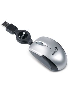 GENIUS Micro Traveler V2/ drátová/ 1200 dpi/ USB/ stříbrná