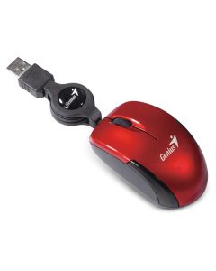GENIUS Micro Traveler V2/ drátová/ 1200 dpi/ USB/ červená