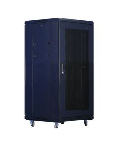 XtendLan 18U/600x600 stojanový, černý, perforované dveře a záda