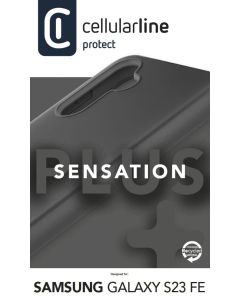Ochranný silikonový kryt Cellularline Sensation Plus pro Samsung Galaxy S23 FE, černý