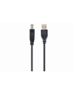 GEMBIRD Kabel USB A-B 1,8m 2.0 HQ Black, zlacené kontakty