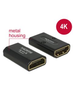 Delock Adaptér High Speed HDMI s Ethernetem – HDMI-A samice > HDMI-A samice 4K černý
