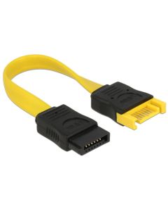 Delock Prodlužovací kabel SATA 6 Gb/s samec > SATA samice 10 cm žlutý