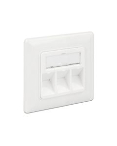 Delock Keystone Wall Outlet 3 Port compact