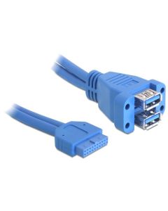 Delock kabel USB 3.0 pin konektor samice > 2 x USB 3.0-A samice