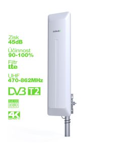 EVOLVEO HDO, aktivní venkovní DVB-T/T2 anténa, 45dB