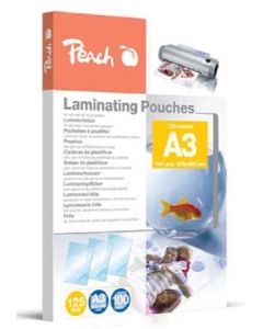 PEACH laminovací folie A3 (303x426mm), 125mic, lesklé, 100ks