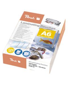 PEACH laminovací folie A6 Laminating Pouch (111x154mm), 125mic, 100ks