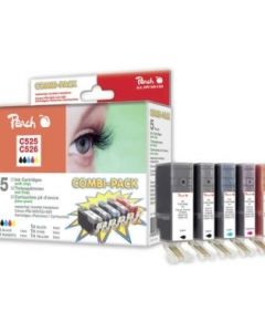 PEACH kompatibilní cartridge Canon PGI-525/CLI-526 MultiPack, 2xBlack, Cyan, Magenta, Yellow, 19ml, 4x10ml