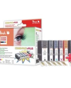 PEACH kompatibilní cartridge Canon PGI-525/CLI-526 MultiPack Plus, 3xBlack,Cyan,Magenta,Yellow, 2x19ml, 4x10ml