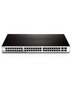 D-Link DGS-1210-52MP L2/L3 Smart+ PoE switch, 48x GbE PoE+, 4x RJ45/SFP, PoE 370W