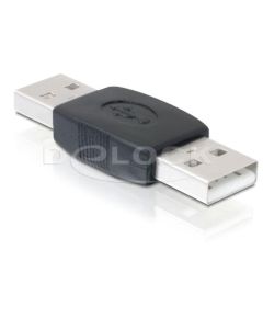 Delock USB Adapter, USB A černý samec/samec (spojka)