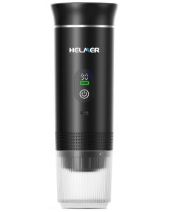 HELMER přenosný elektrický kávovar CM 90/ 3v1/ 20 bar/ baterie 2500 mAh/ šálek 120ml/ ohřev vody/ USB-C/ černý