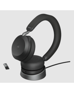 Jabra Evolve2 75/Stereo/ANC/USB-C/BT/Bezdrát/MS/Stand/Černá