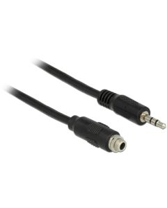 Delock Cable Stereo Jack 3.5 mm female panel-mount > Stereo Jack 3.5 mm male 100 cm