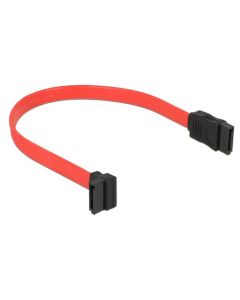 Delock kabel SATA 22cm nahoru/přímý červený