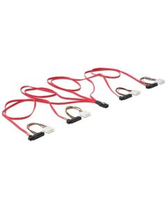Delock Cable mini SAS SFF-8087 > 4 x SAS SFF-8482 + power 1 m