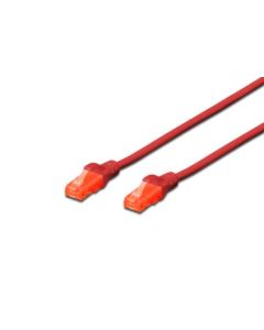 Digitus Patch Cable, CAT 6 UTP, AWG 26, měď, červený 1m