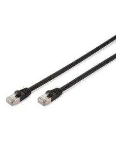 CAT 6 S-FTP outdoor patch cable, Cu, PE, AWG 27/7, length 3 m, black sheath color