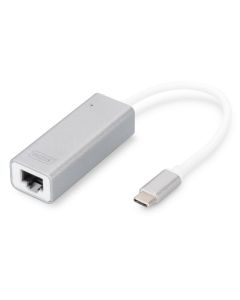 Digitus USB Typ C 3.0 Gigabit Ethernet Adapter, 10/100/1000 Mbps Chipset: RTL8153