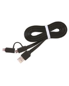 GEMBIRD CABLEXPERT Kabel USB COMBO, MicroUSB + Lightning, 1m, černý