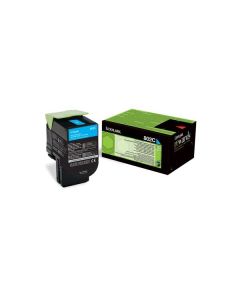 Toner Lexmark 80C20C0, azurový