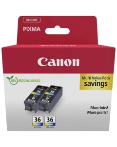 Sada inkoustů Canon CLI-36, 3 barvy, dvojbalení
